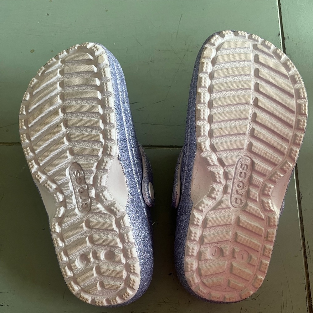 Girls glitter crocs